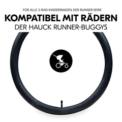 Kompatibel mit den Rädern der hauck Runner-Buggys
