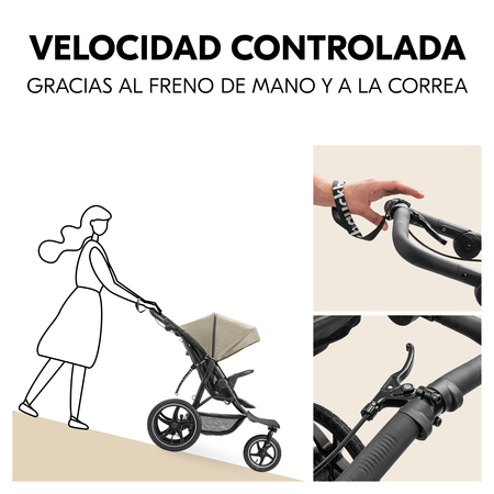 Velocidad controlada gracias al freno de mano