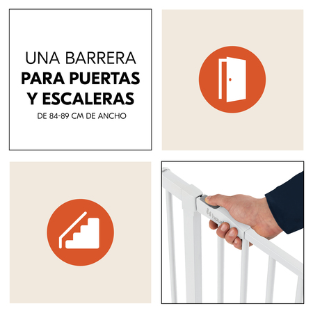 Verja de seguridad para puertas y escaleras de 84-89 cm de ancho