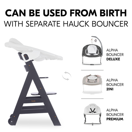 Usable from birth with separate hauck bouncers