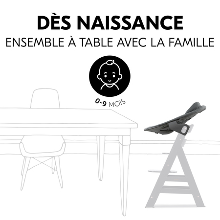 À table et à votre hauteur dès la naissance