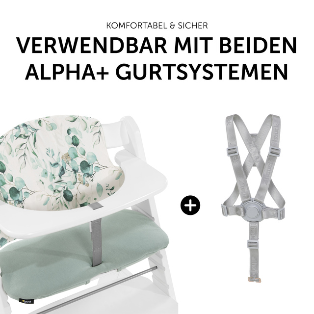 Highchair Pad Select  Jersey Leaves Mint