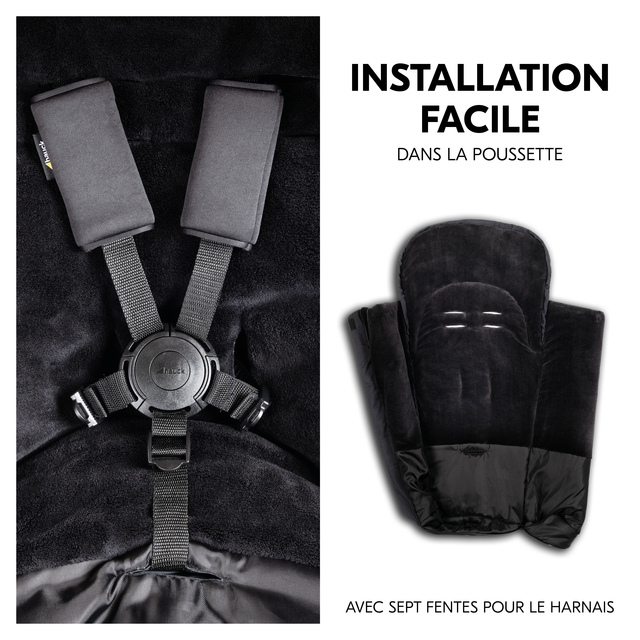 Pushchair Footmuff  Winter Black