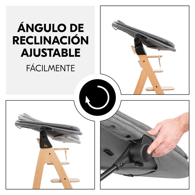 Highchair Bouncer Dark Grey Melange