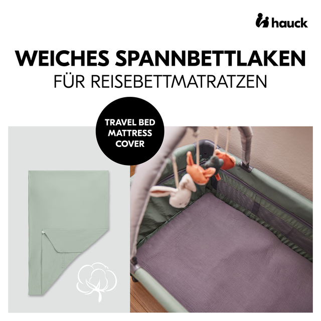 Travel Bed Matress Cover Sage