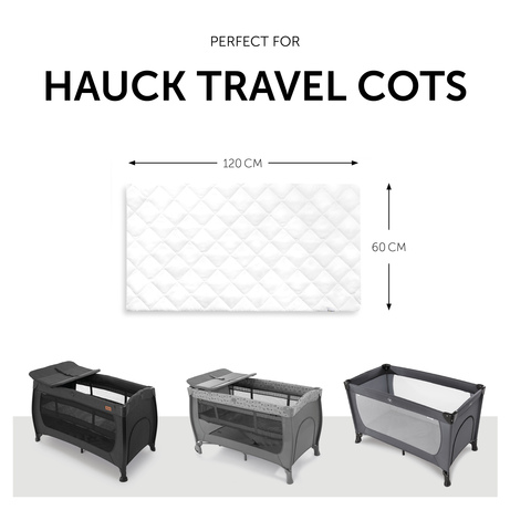 Hauck travel cot size 2025