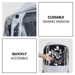 Viewing window that opens quickly and seals shut