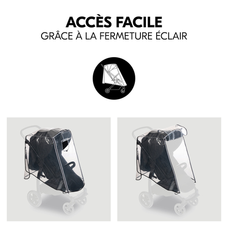 Facile à installer grâce à la fermeture éclair