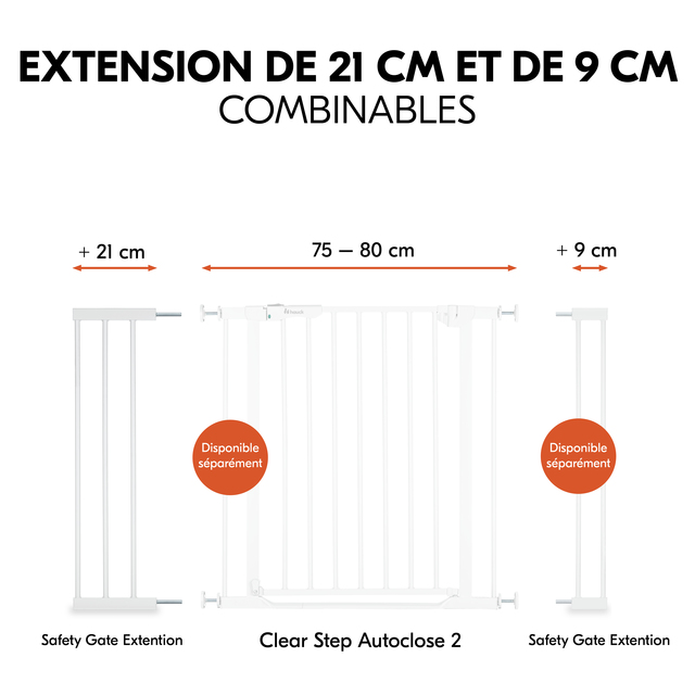Safety Gate Extension 21 cm White