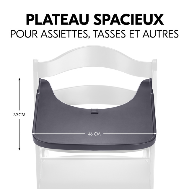 Alpha wooden tray Dark Grey