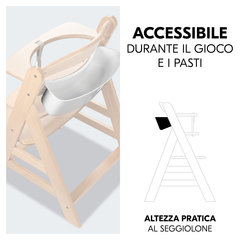 Facilmente accessibile mentre si mangia o gioca