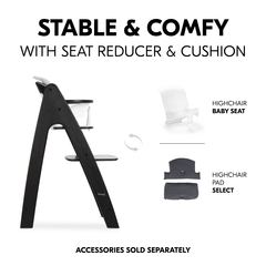 Stable & comfortable with seat reducers & cushions