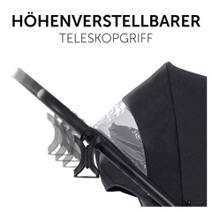 Komfortables Schieben dank flexiblem Teleskopgriff
