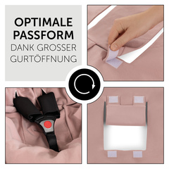 Optimale Passform dank großer Gurtöffnung