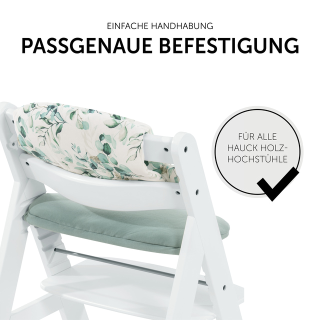 Highchair Pad Select  Jersey Leaves Mint