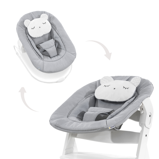  Hauck - Fun for Kids Hauck Alpha Bouncer 2 in 1 Newborn Set,  Cosy Baby Rocker from Birth, Compatible with Hauck Wooden Grow-Along High  Chair Alpha+, Seat Minimizer, Hearts Beige : Baby