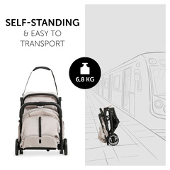 Self-standing and small folding