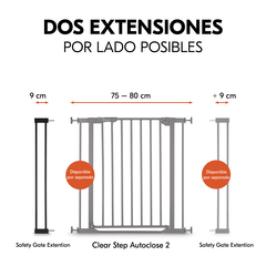 Cada barrera puede llevar dos extensiones