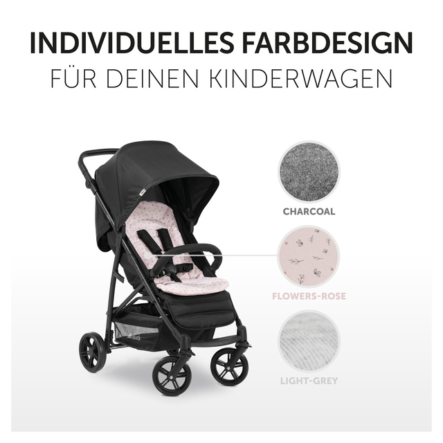 Pushchair Seat Liner  Flowers Rose