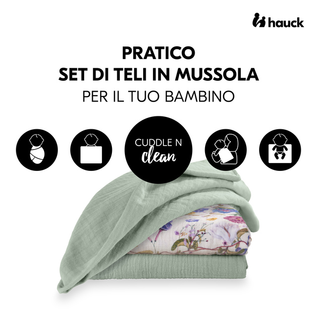 Cuddle N Clean 3Set Sage/Beige Floral