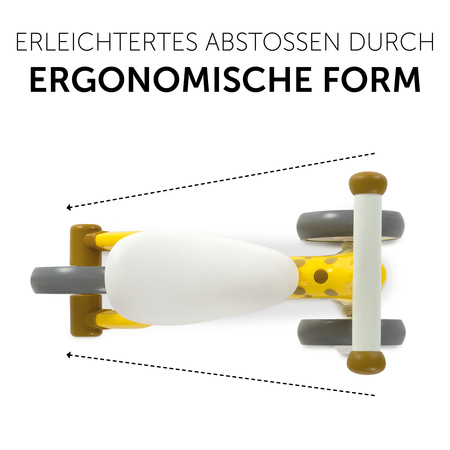 Erleichtertes Abstoßen durch ergonomische Form