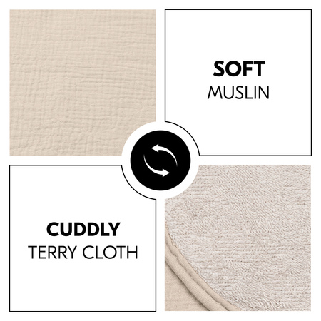 Soft muslin meets cuddly terry cloth