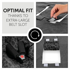 Optimal fit thanks to one, extra-large belt slot