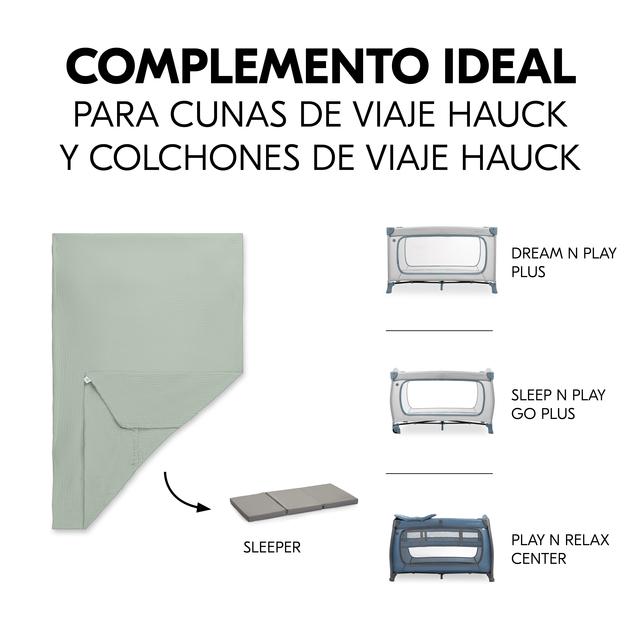 Travel Bed Matress Cover Sage