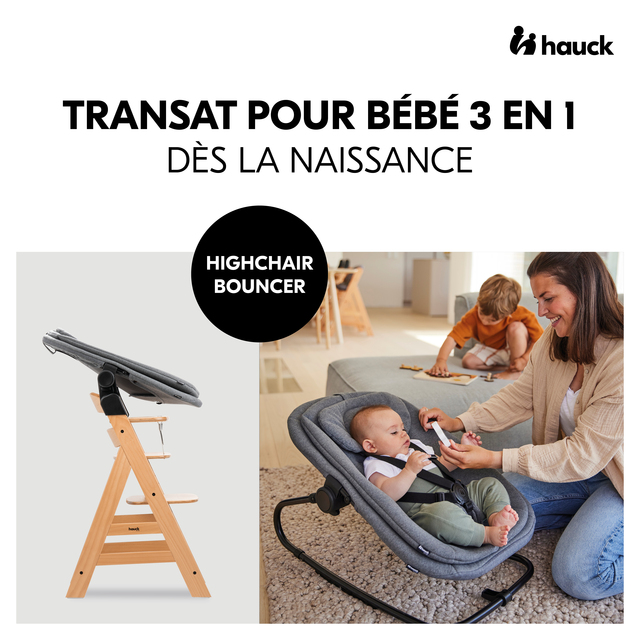 Highchair Bouncer Dark Grey Melange