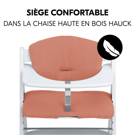 Coussin douillet pour chaise haute en bois hauck