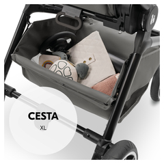 Mucho espacio en su cesta XL