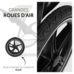 Roues gonflables XL pour un confort XL