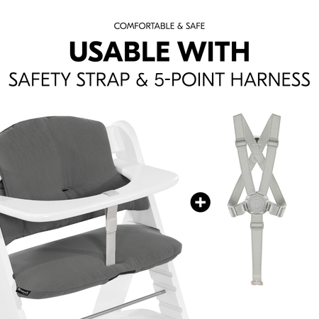 Can be used with crotch belt and 5-point harness