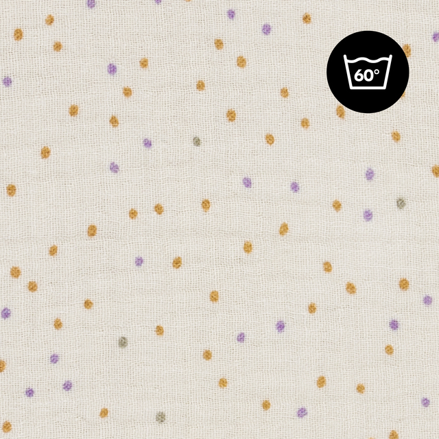Travel Bed Mattress Cover Beige Dots