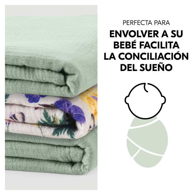 Cuddle N Clean 3Set Sage/Beige Floral