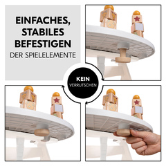 Einfaches, stabiles Befestigen der Spielelemente