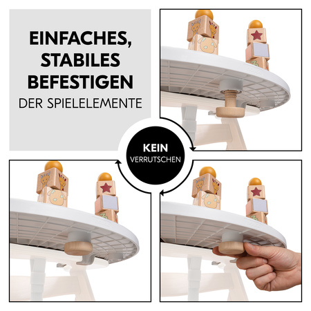 Einfaches, stabiles Befestigen der Spielelemente