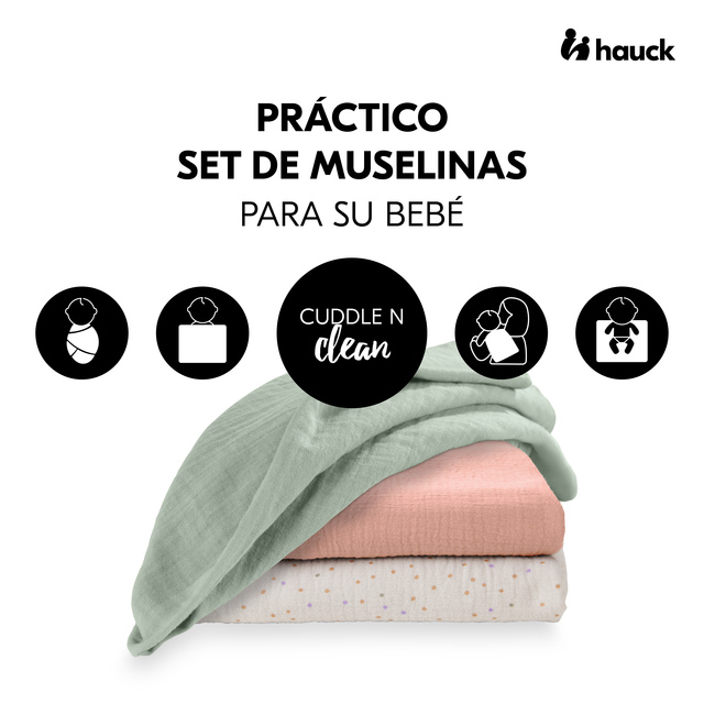 Cuddle N Clean 3Set Sage/Beige Dots/Cork