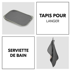 Housse de matelas à langer et serviette 2en1