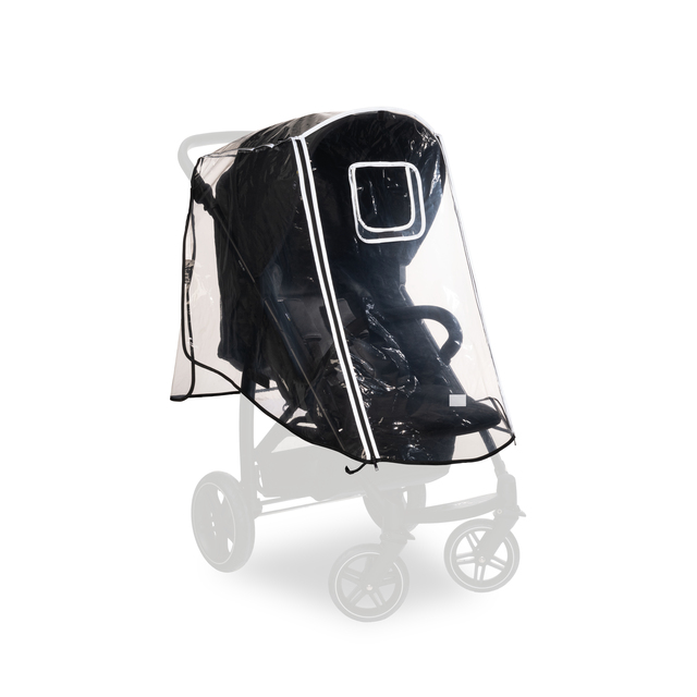 Pushchair with raincover store