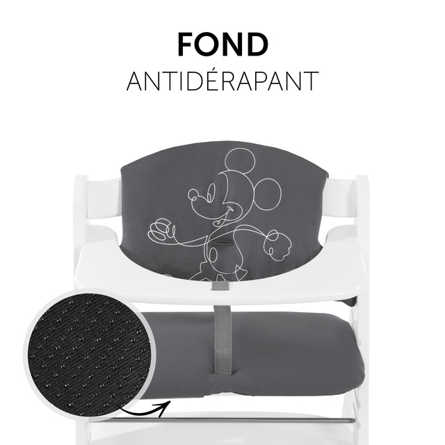 Highchair Pad Select  Mickey Mouse Anthracite