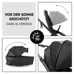 XL-Verdeck für maximalen Schutz vor der Sonnne