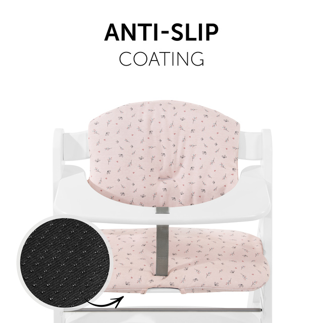 Highchair Pad Select  Jersey Flowers Rose