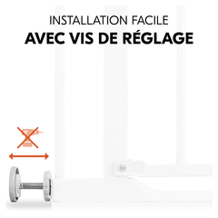 Barrière avec fixation par pression