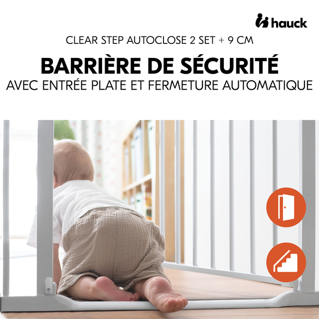 Clear Step Autoclose 2 Set +9 cm White