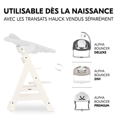 Utilisable dès la naissance avec le transat hauck