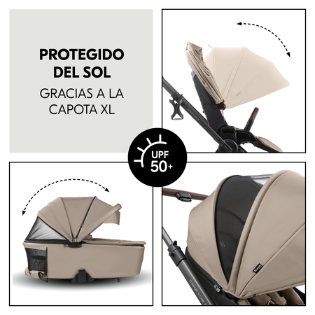 Capota XL para una máxima protección contra el sol