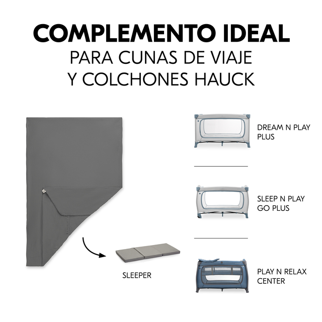 Travel Bed Matress Cover Dark Grey