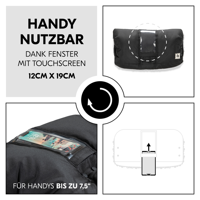 Pushchair Handmuff Black