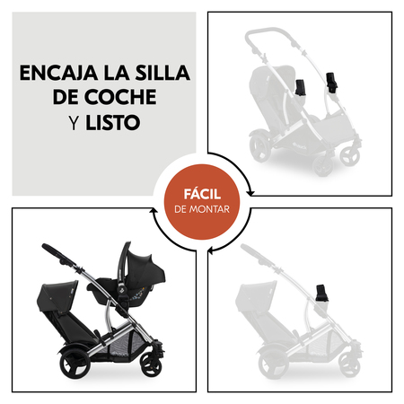 Encajar la silla de coche y listo